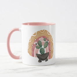 Taza Arcoiris de Boho Cactus: vibrantes vibrantes vibra