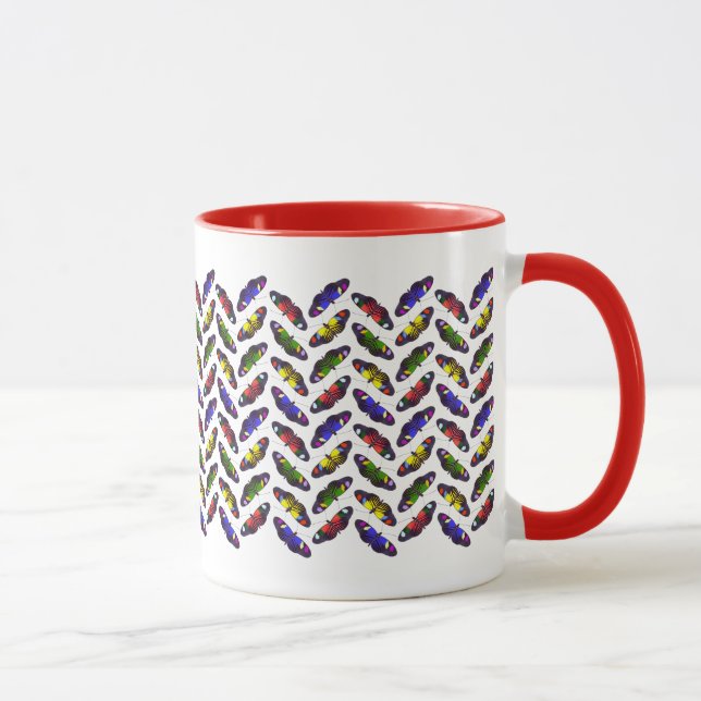 Taza Arcoíris de Mariposas (Derecha)