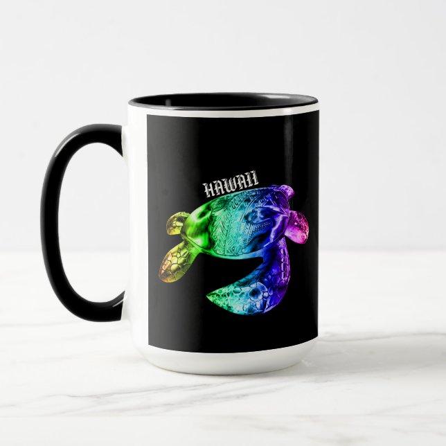 Taza Arcoiris honu de la tribu Hawaii (Izquierda)