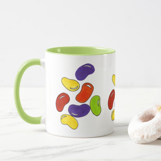 Taza Arcoiris Jelly frijoles dulces de Pascua (Con donut)