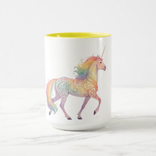 Taza Arcoíris Mágico Unicornio Personalizado