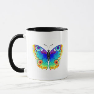 Taza Arcoiris mariposa Peacock Eye