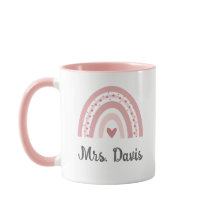 Taza Arcoíris Personalizada para Profesor