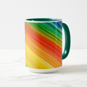 Taza Arcoíris vibrante de colores
