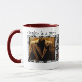 Taza ardiente del tweed del genio