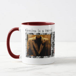Taza ardiente del tweed del genio