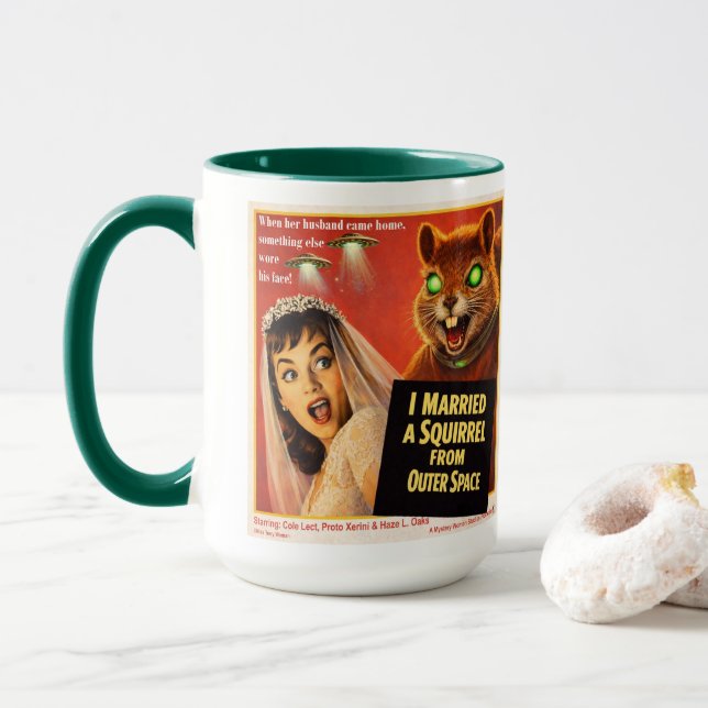 Taza Ardilla del espacio exterior (Con donut)