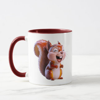 Taza Ardilla riendo Personaje de dibujos animados lindo