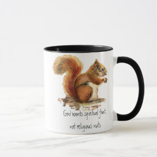 Taza Ardilla roja acuarela, curiosa cita