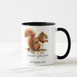 Taza Ardilla roja acuarela, curiosa cita