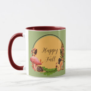 Taza Ardilla y naturaleza con texto personalizable 