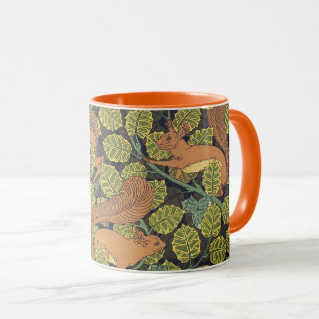 Taza Ardillas de roble de estilo Art Nouveau (Anverso derecho)