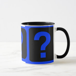 Taza Área azul de la información del signo de