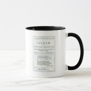 Taza Areopagitica un discurso de John Milton