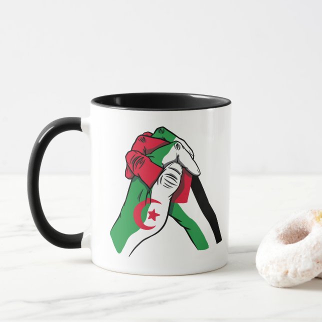 TAZA ARGELIA Y MANOS PALESTINAS (Con donut)