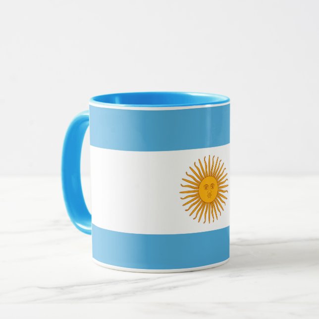 Taza Argentina Flag Coffee Mug – Argentinian Decor  (Anverso izquierdo)