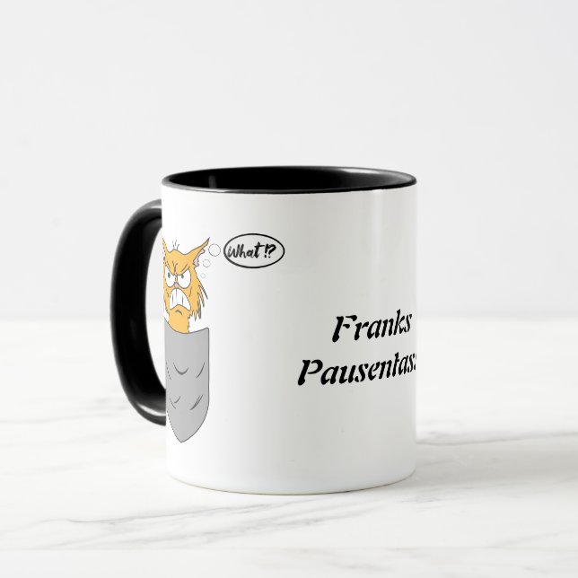 Taza ärgerliche Katze in Brusttasche personalisierbar (Anverso izquierdo)