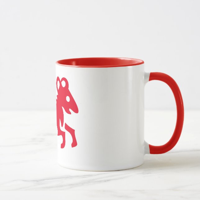 Taza Aries Astrología Rótulo, Ringer Mug (Derecha)