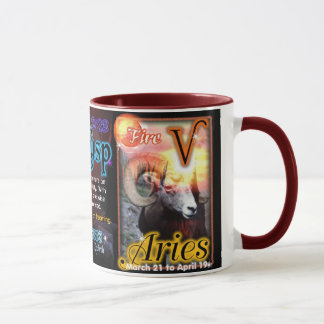 Taza Aries de Piscis del cambio de signo del zodiaco de
