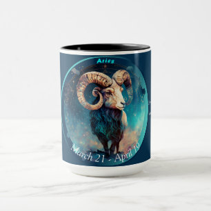 Taza Aries el Carnero Personalizable "21 de marzo - 19
