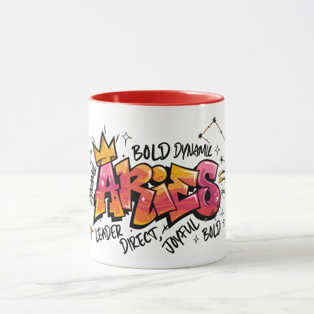 Taza Aries Zodiac Graffiti  (Centro)