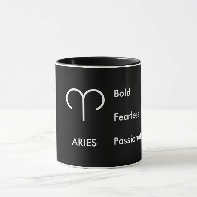 Taza Aries Zodiac Traits Bold Fearless Passionate (Centro)