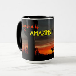 Taza "¡Arizona es asombrosa!" Cactus del desierto de So
