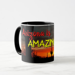 Taza "¡Arizona es asombrosa!" Cactus del desierto de So