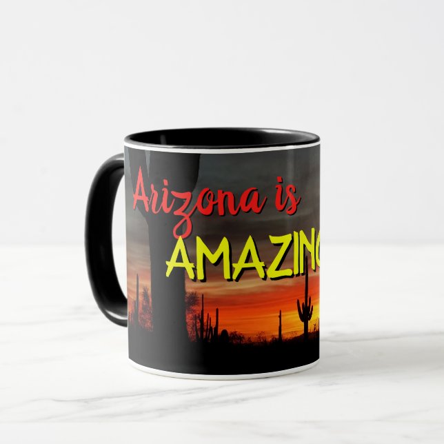Taza "¡Arizona es asombrosa!" Cactus del desierto de So (Anverso izquierdo)