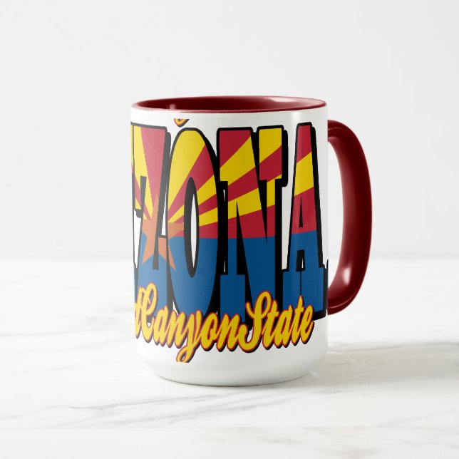 Taza Arizona Grand Canyon State Tiled Across (Anverso derecho)