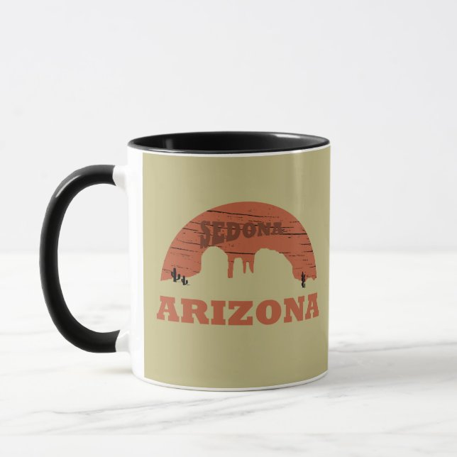 Taza Arizona sedona paisaje vintage az retro (Izquierda)