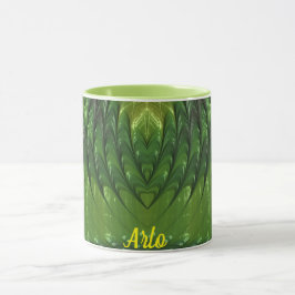 Taza ARLO ~ Zany 3D Fractal ~ Green Lover
