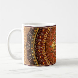 Taza armenia de la cruz N de la mandala