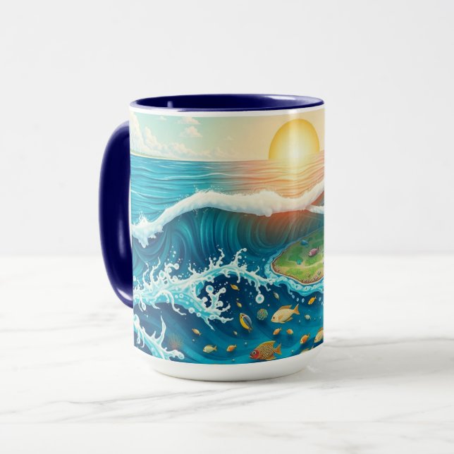 Taza Armonía de la Vida Oceánica con Energía Renovable (Anverso izquierdo)