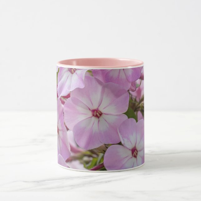 Taza Armonía de primavera: Impresión botánica de Phlox  (Centro)