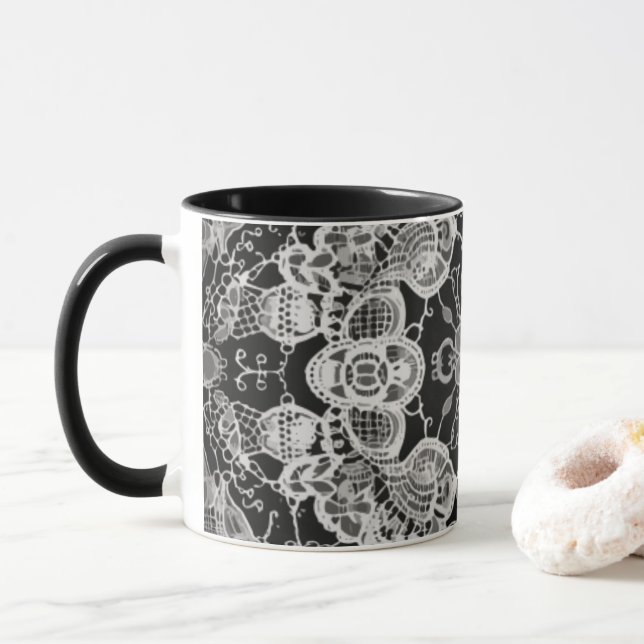 Taza Armonía floral de encaje (Con donut)