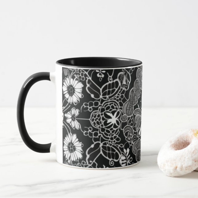 Taza Armonía floral de encaje (Con donut)