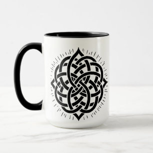 Taza Armonía Infinita: Arte de Símbolos Célticos Mandal