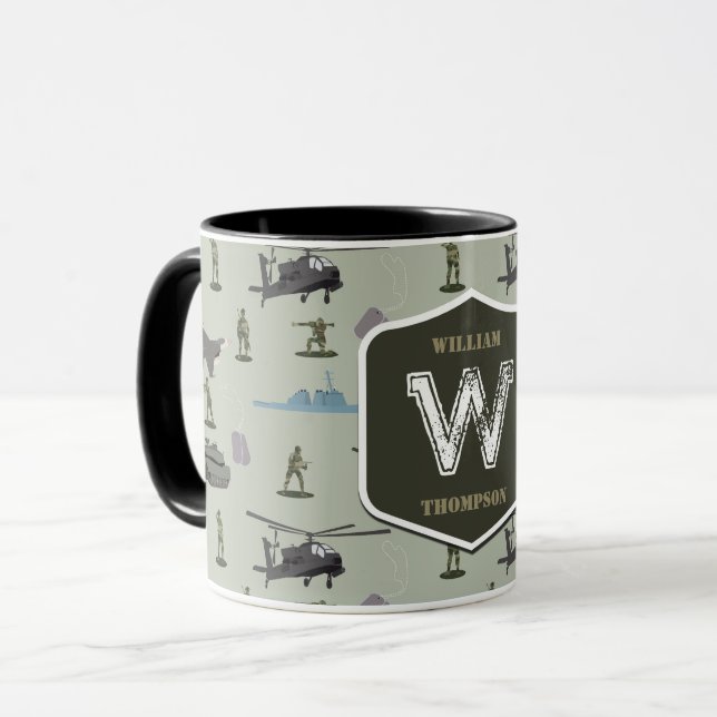 Taza Army Military Camouflage Green Camo Pattern (Anverso izquierdo)