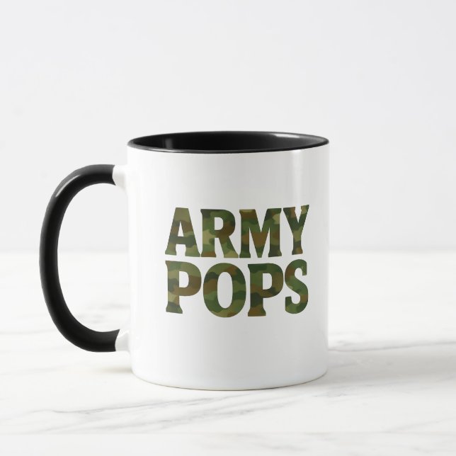 Taza "ARMY POPS" Camouflage Mug | Military Dad Grandfat (Izquierda)