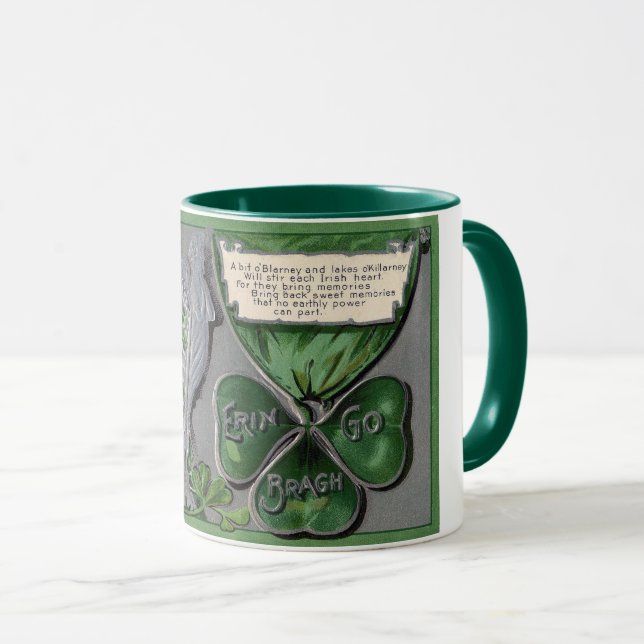 Taza Arpa plateada, Shamrock, Día de San Patricio, añad (Anverso derecho)
