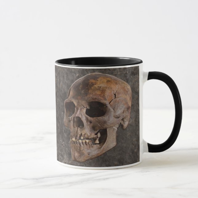 Taza Arqueología II - Calavera sobre fondo de efecto de (Derecha)