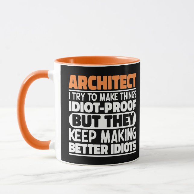 Taza Arquitecto, Trato De Hacer Cosas Divertidas. (Izquierda)