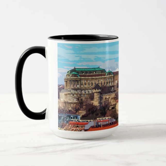 Taza Arquitectura del Castillo Histórico de Budapest Hu (Izquierda)