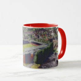 Taza Arquitectura del Estadio de Wrexham en Acuarela