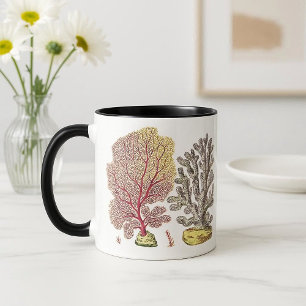 Taza Arrecife de coral colorido en rocas de mar tropica