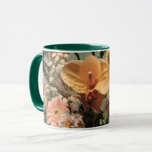 Taza Arreglo floral de Anthurium y tropicales