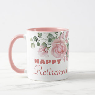 Taza Arreglos Florales Personalizados Feliz Jubilación 