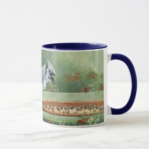 Taza Arrendajo azul 0481 en el alimentador