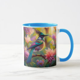 Taza Arrendajo de Cabeza Verde Ave de Fantasía
